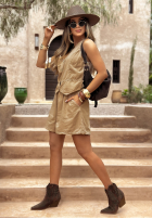 Komplet kamizelka i krótkie spodenki Desert Princess camelowy