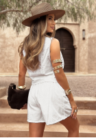 Komplet kamizelka i krótkie spodenki Desert Princess biały