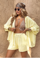 Krótkie spodenki Forever June bananowe