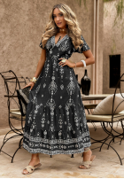 Sukienka we wzory Pacific Relief granatowa