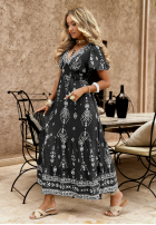 Sukienka we wzory Pacific Relief granatowa