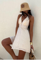 Ażurowa sukienka mini La Milla Dream Of Far Away biała