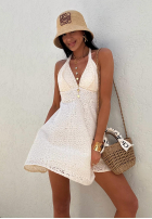 Ażurowa sukienka mini La Milla Dream Of Far Away biała