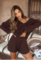 Muślinowe spodenki Malta czekoladowe