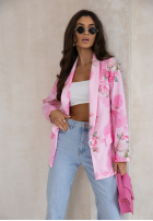 Marynarka w kwiaty Truly Embrace różowa