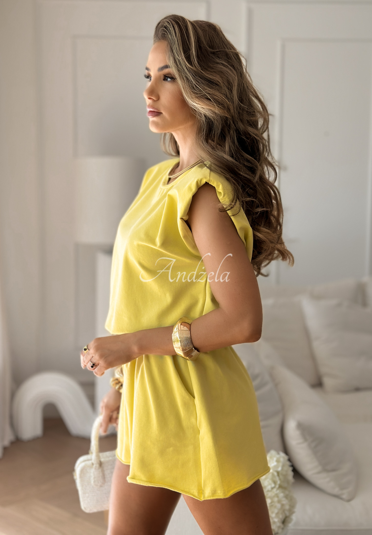 Sunshine Coast banana T-shirt and short shorts set