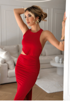 Sukienka z wycięciem The Flirtation czerwona