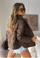 Krótka puchowa kurtka Last Thing czekoladowa