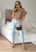 Bluzka oversize Memories Are Forever czekoladowa