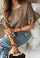 Bluzka oversize Memories Are Forever czekoladowa