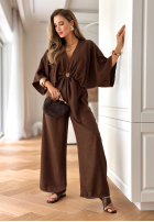 Sukienka maxi Sun Symphony czekoladowa