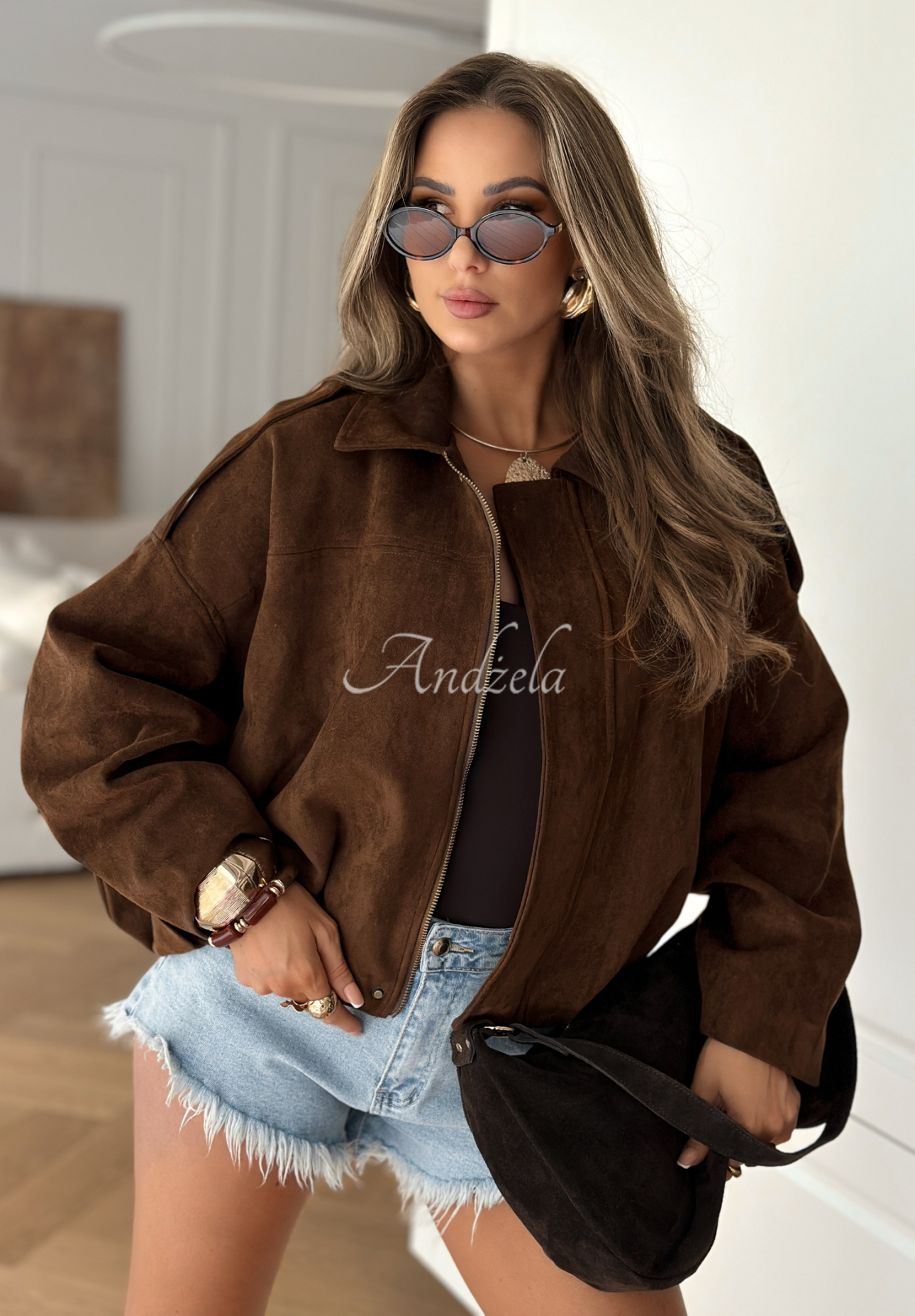 Oklahoma City chocolate suede jacket