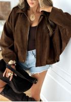 Zamszowa kurtka Oklahoma City czekoladowa