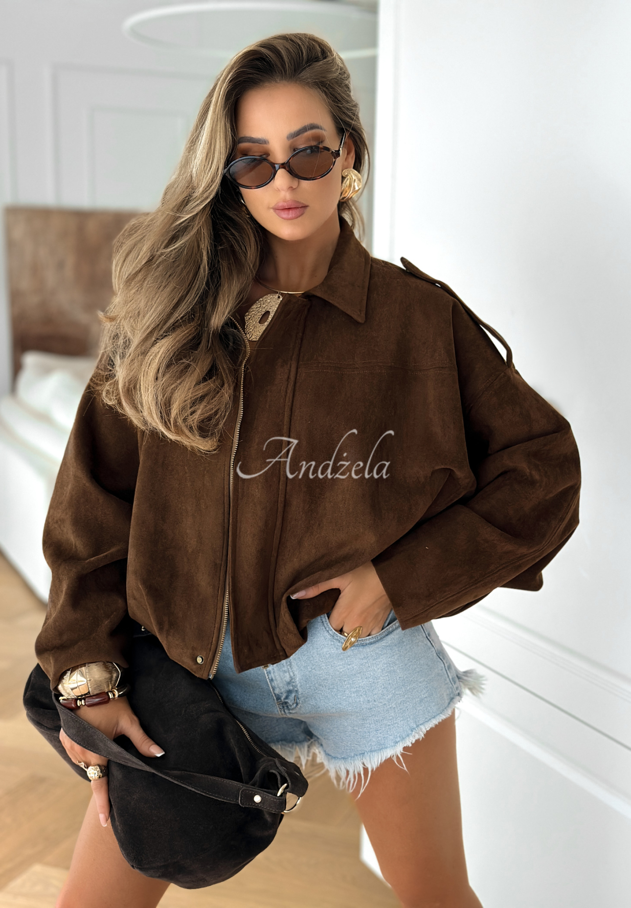 Oklahoma City chocolate suede jacket