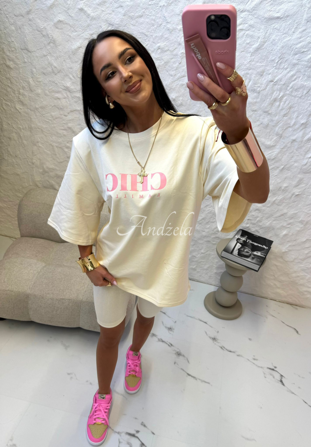 Kolarki La Milla Love Paris jasnobeżowe