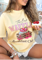 T-shirt z nadrukiem MC The Best Waffles bananowy