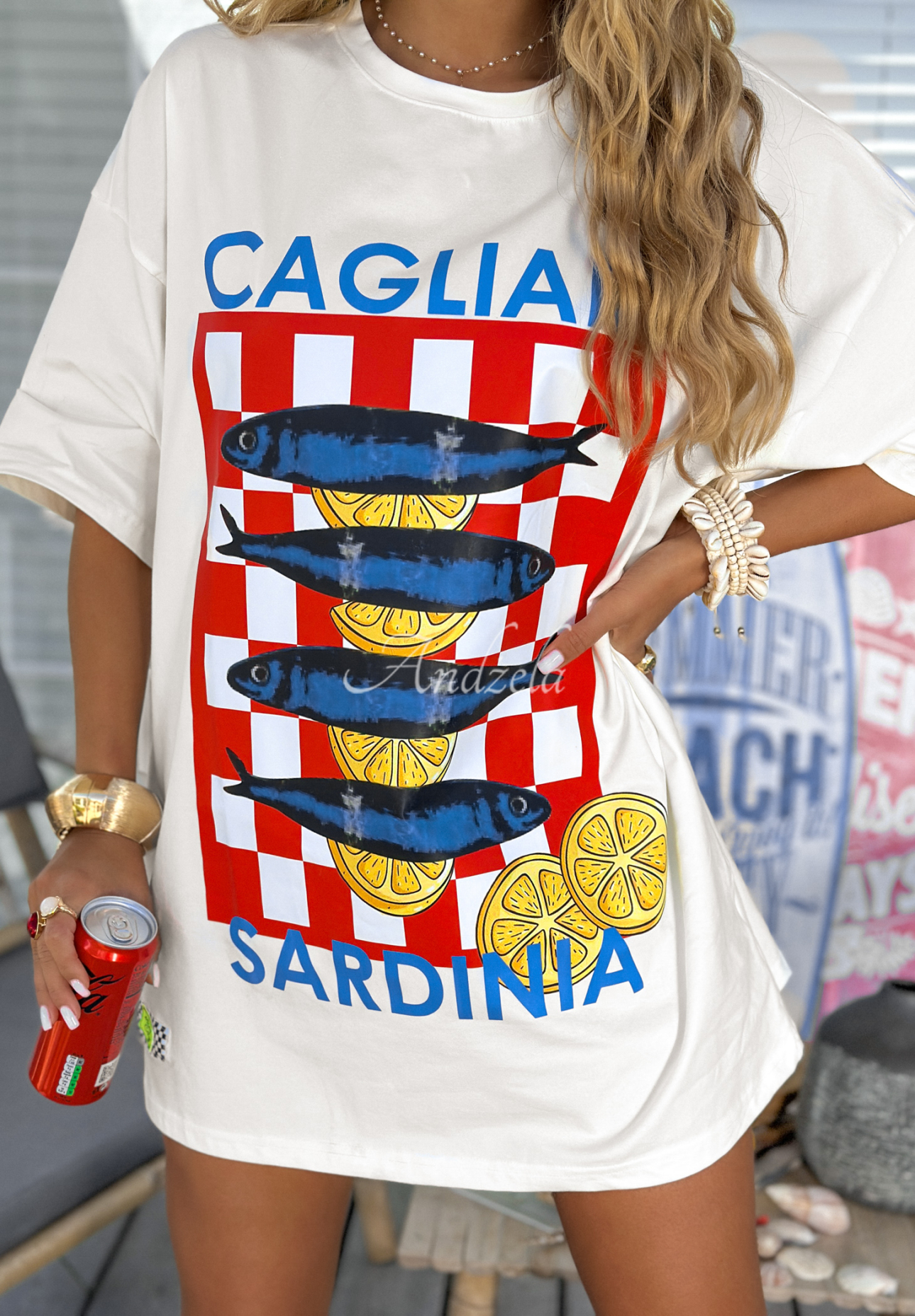 MC Sardinia ecru printed t-shirt