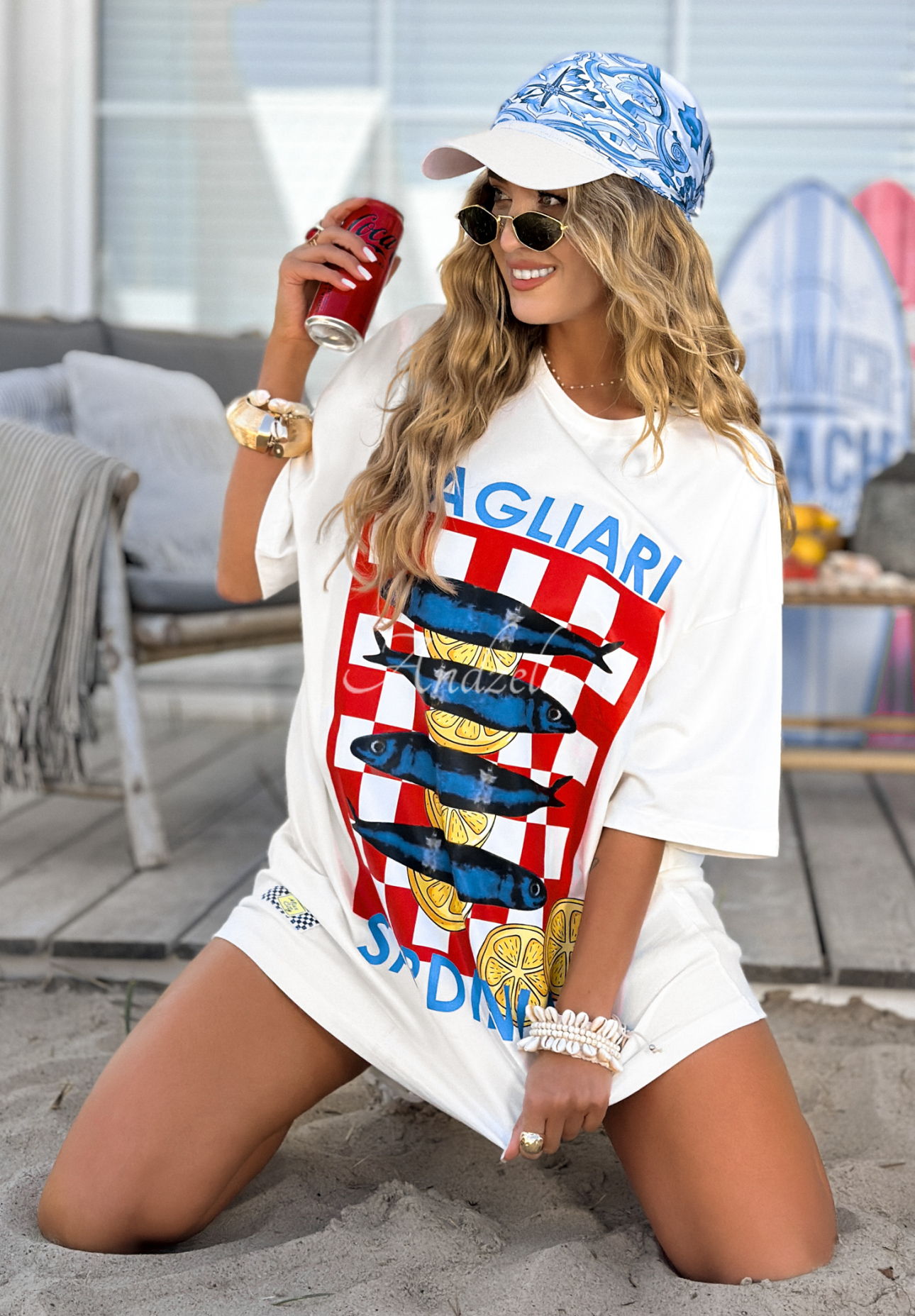 MC Sardinia ecru printed t-shirt