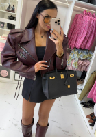 Skórzana ramoneska La Milla Really Notice bordowa