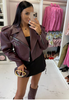 Skórzana ramoneska La Milla Really Notice bordowa