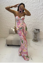 Wzorzysty jednoczęściowy kostium kąpielowy La Milla Sunbathing Today różowy