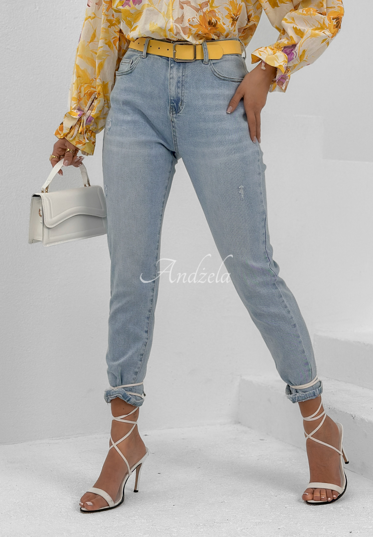 Life With Somebody light blue denim pants