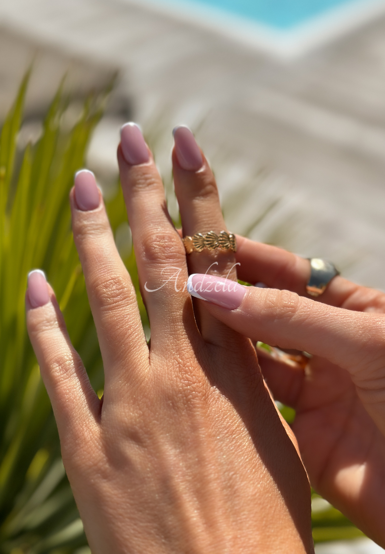 Pierścionek z muszelkami Lavande złoty