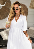 Muślinowa sukienka Make Me Happy biała