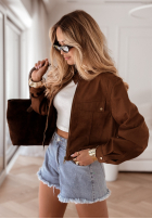 Skórzana kurtka Warm Latte czekoladowa