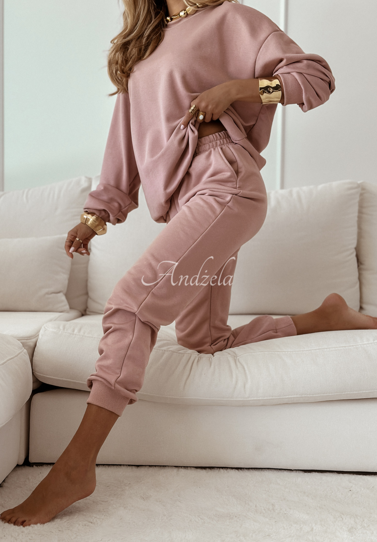 Be The Leader tracksuit set pink
