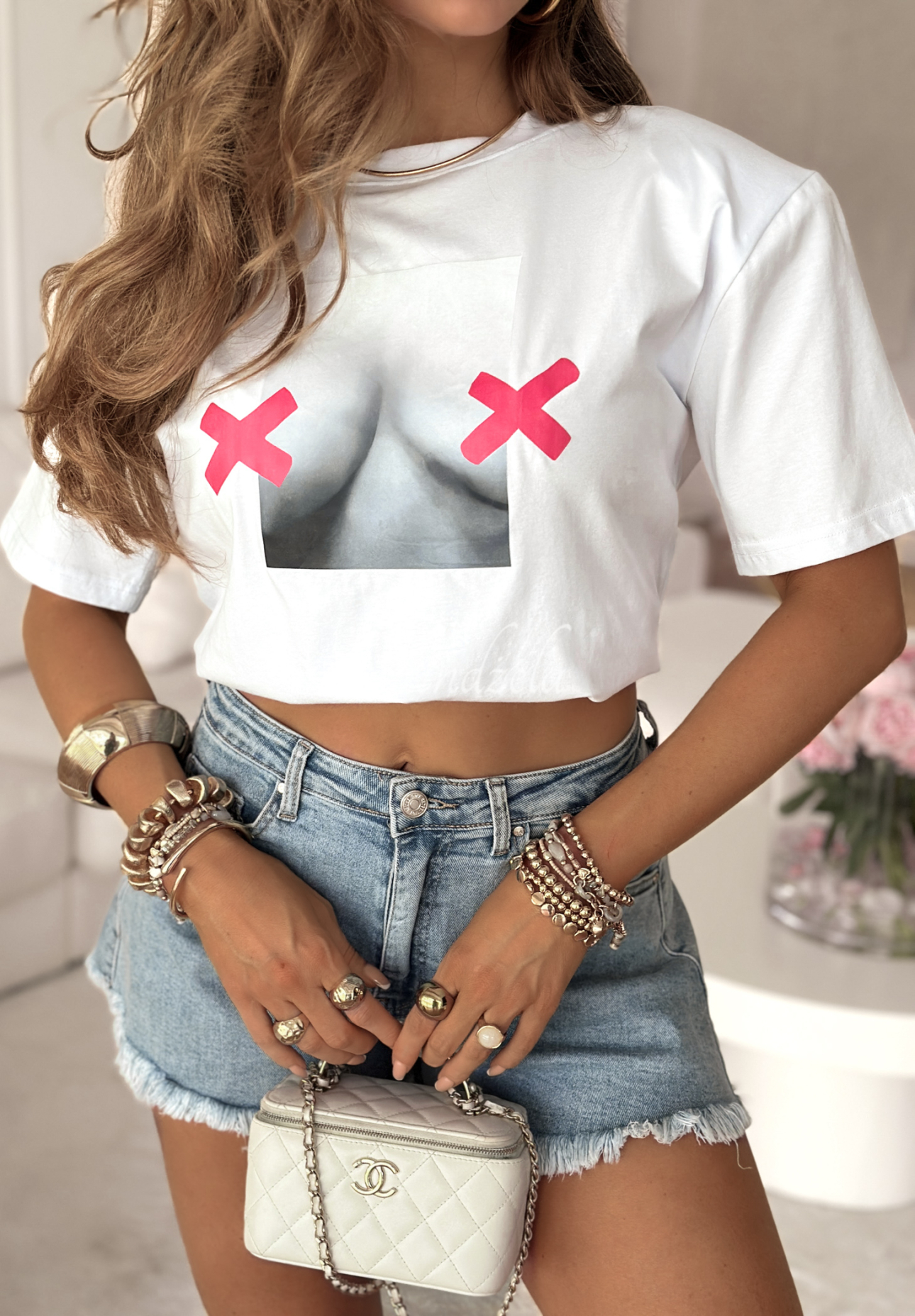 MC Do Not Look printed T-shirt white