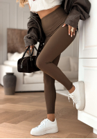 Prążkowane legginsy Better Me czekoladowe