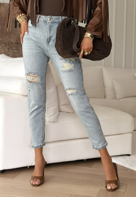 Denim pants with rubbing With Purpose light blue