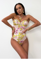 Body kostium kąpielowy w cytrynki La Milla Tasty Lemons pudrowy róż