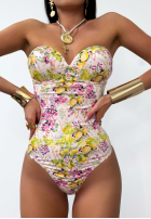 Jednoczęściowy kostium kąpielowy w cytrynki La Milla Tasty Lemons pudrowy róż