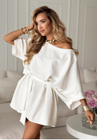 Sukienka z paskiem Self Healing ecru