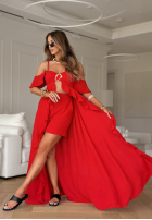 Komplet sukienka i krótkie spodenki Summer Coctails czerwony