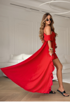 Komplet sukienka i krótkie spodenki Summer Coctails czerwony