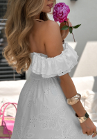 Ażurowa sukienka boho Palm Beaches biała