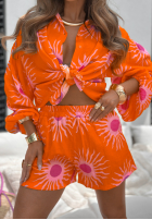 Komplet koszula i krótkie spodenki Sunny Vibes pomarańczowy