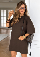 T-shirt Daily Look czekoladowy