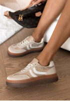 Adidasy w zwierzęcy print Flexi Feet beżowe