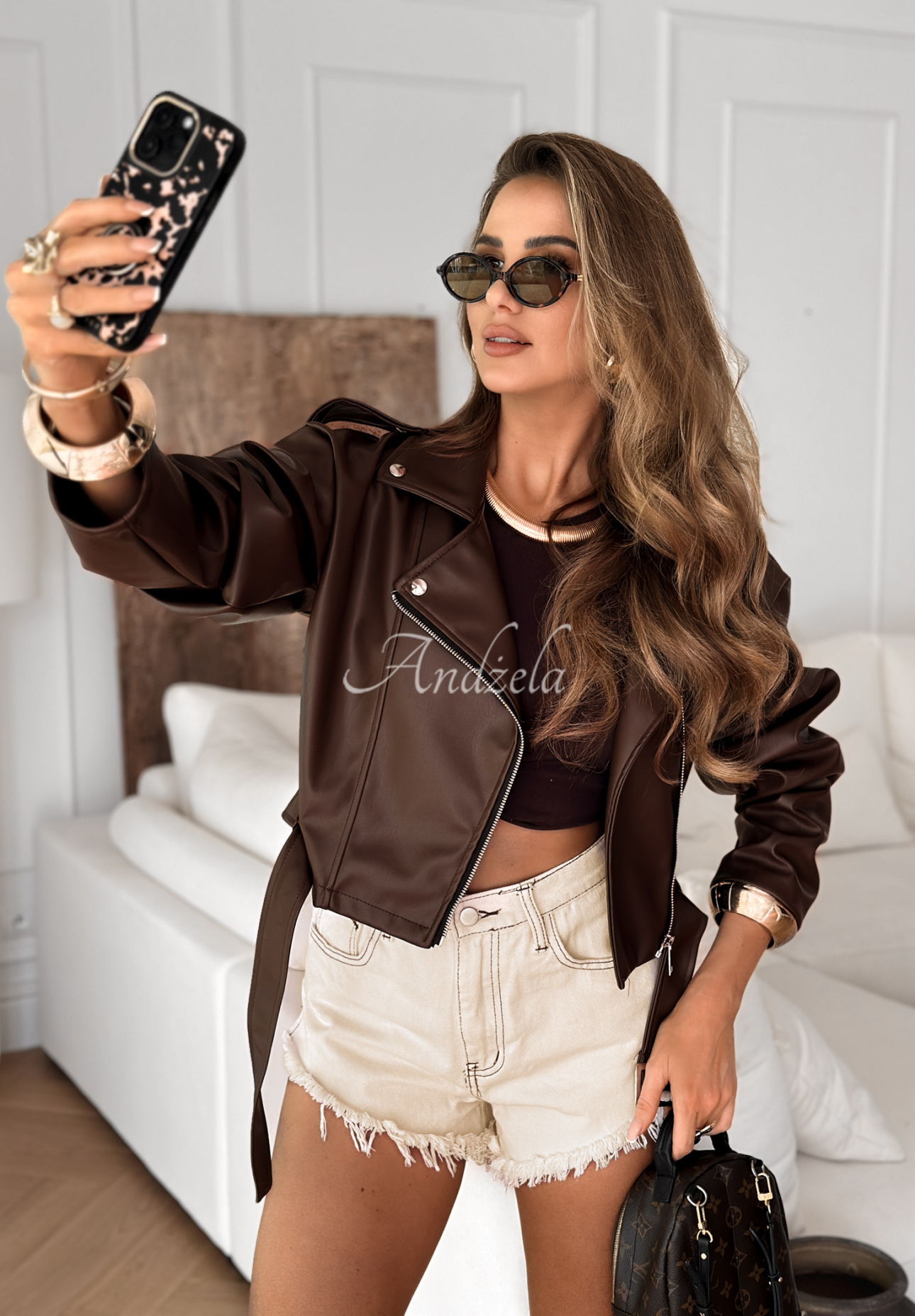 Brooksville chocolate leather ramones jacket