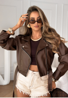 Skórzana ramoneska Brooksville czekoladowa