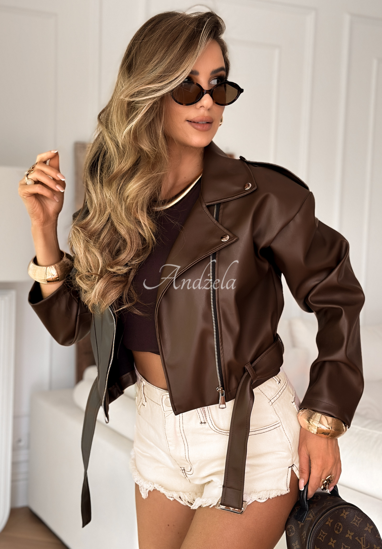 Brooksville chocolate leather ramones jacket