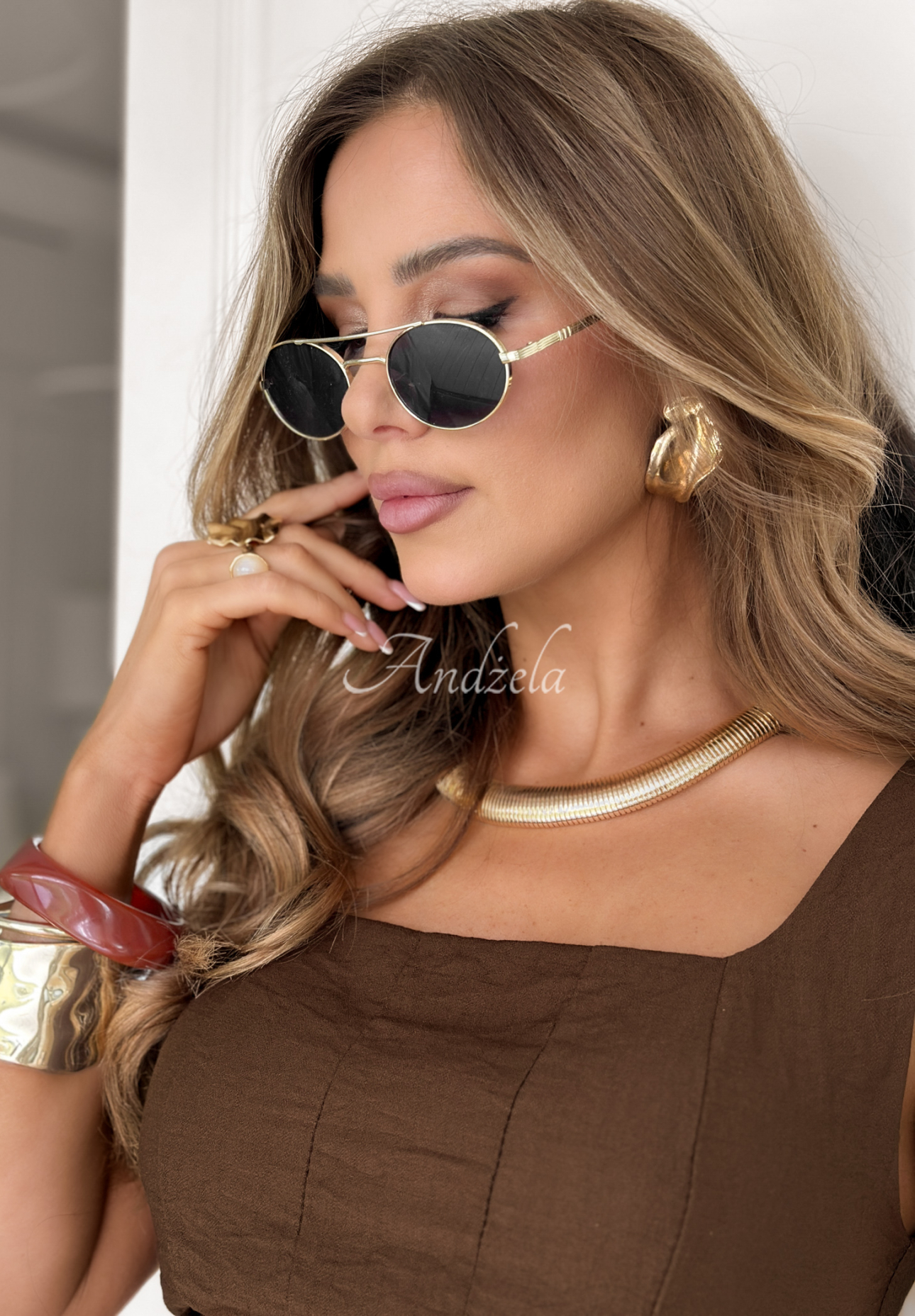 Okulary przeciwsłoneczne Sun &amp; Shine złoto-czarne