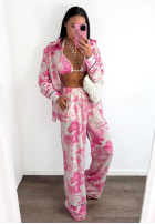 Wiskozowa koszula we wzory La Milla Dreamy Places różowa