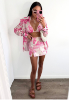 Wiskozowa koszula we wzory La Milla Dreamy Places różowa