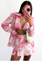 Spódnico-spodenki we wzory La Milla Dreamy Places różowe