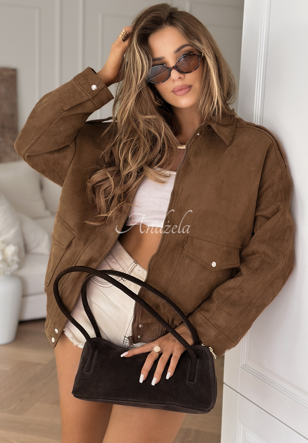 Find Your Fire chocolate suede jacket